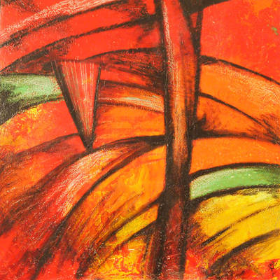 Nr. 25 - Jänner 2010 mit Ölpastelkreide - 60 x 60