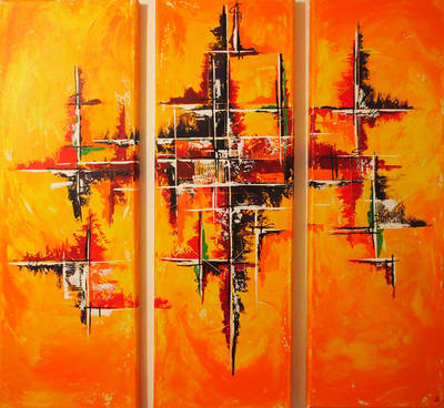 Nr. 52 - Dezember 2011 Tryptichon - á 40 x 120 x 4 - Auftragsarbeit